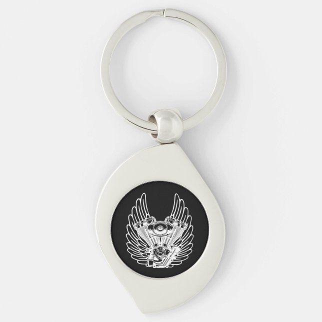 Motorbiker sign key ring (Front)