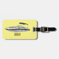 Motorboat cartoon illustration