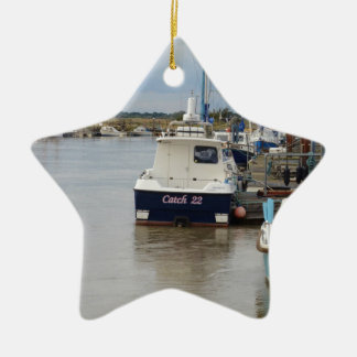 Motorboat Catch 22 Ceramic Tree Decoration