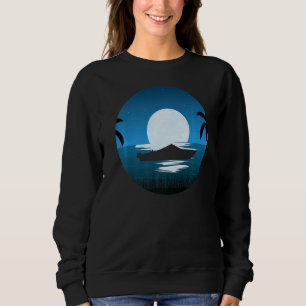 Motorboat Moon Outfit Motorboat  Boater Sweatshirt