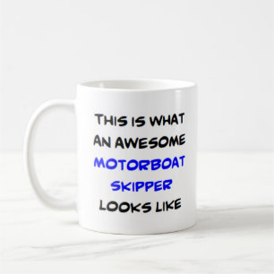 motorboat skipper, awesome coffee mug