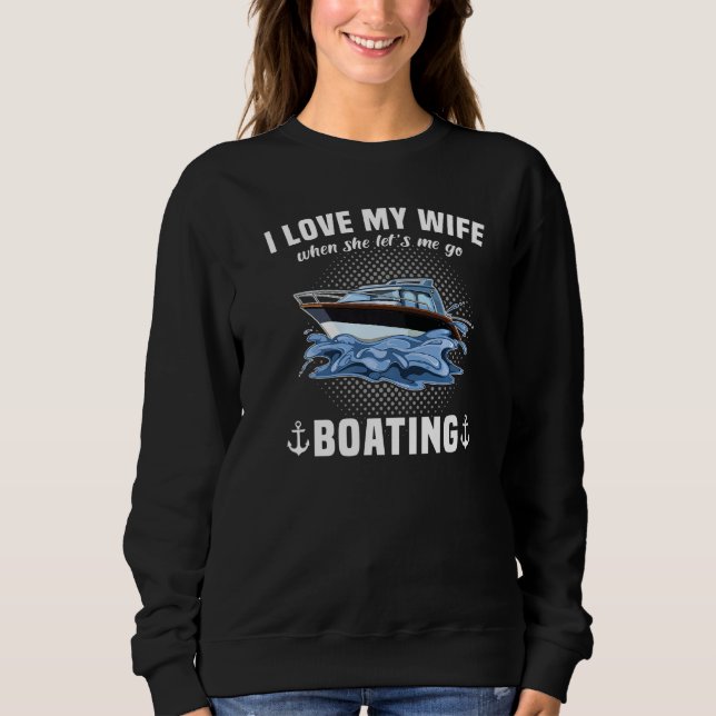 Motorboat sports boat sailing boat driving licence sweatshirt (Front)