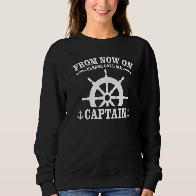 Motorboat sports boat sailing boat driving licence sweatshirt (Front)