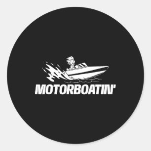 Motorboatin - Boating Boat Owner Sailing Captain Classic Round Sticker