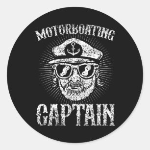 Motorboating Captain Motorboats Motorboat Motorboa Classic Round Sticker