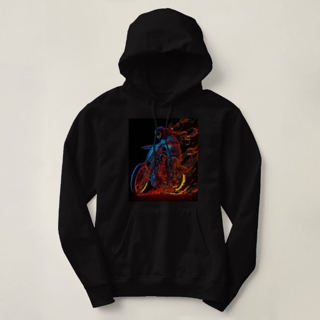 Motorcross Biker Motorcycle Enduro Dirtbike Outdoo Hoodie (Design Front)