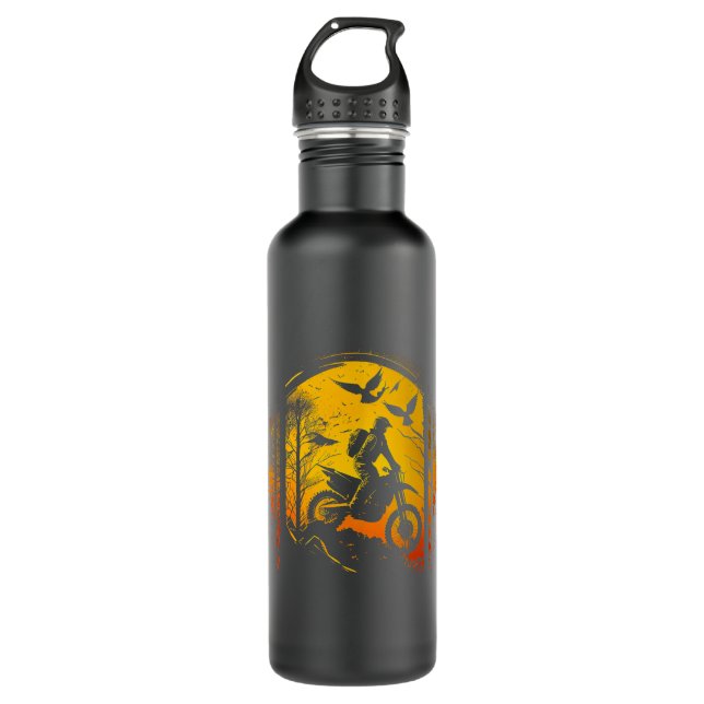 Motorcross Biker Motorcycle Enduro Motorcross Fan  710 Ml Water Bottle (Front)