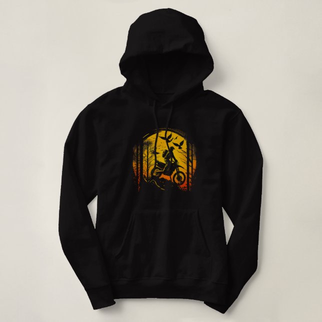 Motorcross Biker Motorcycle Enduro Motorcross Fan  Hoodie (Design Front)