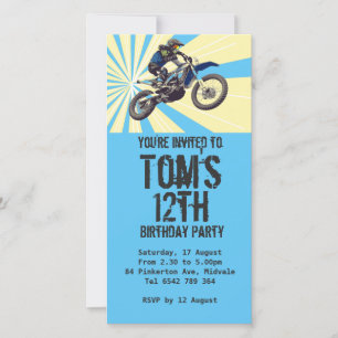 Motorcross Birthday Party Invitation