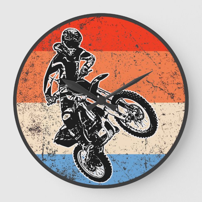 Motorcross   large clock (Front)