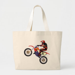 Motorcross Large Tote Bag