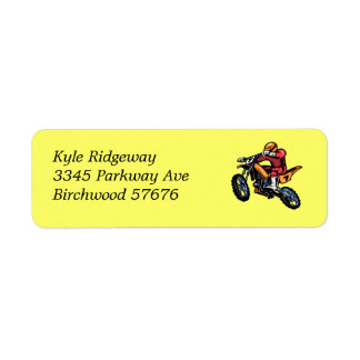 Motorcross  Return Address Label ll
