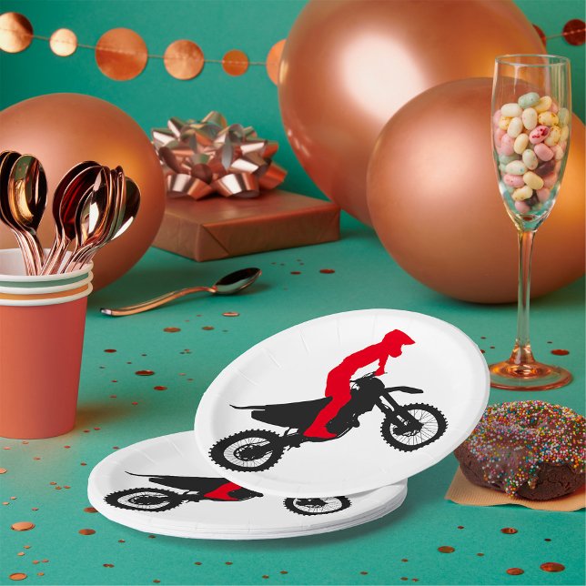 Motorcross Rider Paper Plates (Creator Uploaded)
