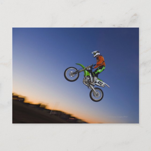 Motorcross Rider Postcard (Front)
