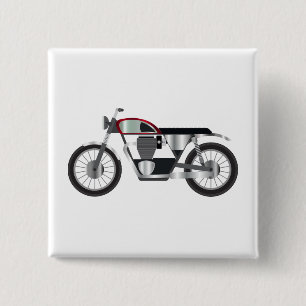Motorcycle 15 Cm Square Badge