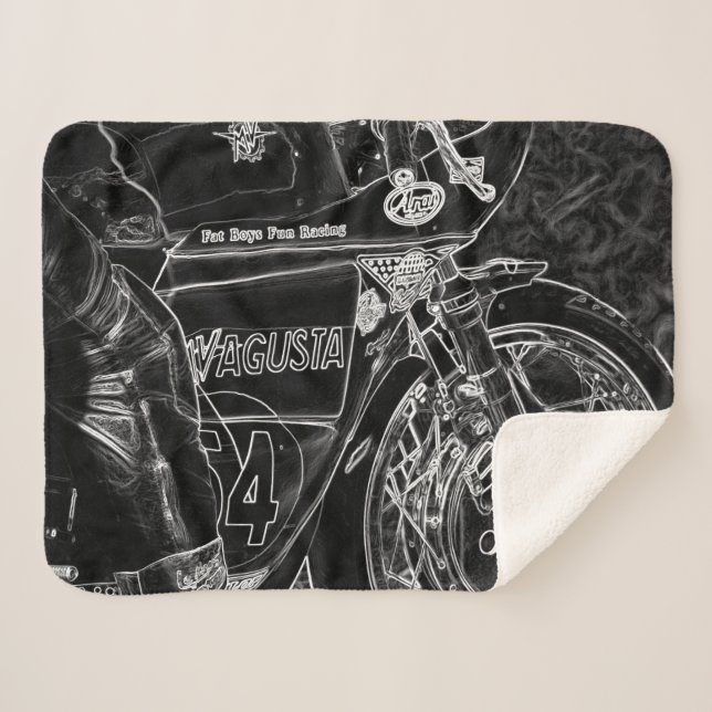 Motorcycle 1 sbcnm sherpa blanket (Front (Horizontal))