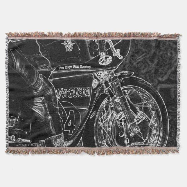 Motorcycle 1 tba throw blanket (Front)