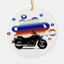 Motorcycle 2-Sided Christmas Ornament
