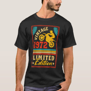 Motorcycle 50th Birthday Men Vintage 1972 Biker Mo T-Shirt