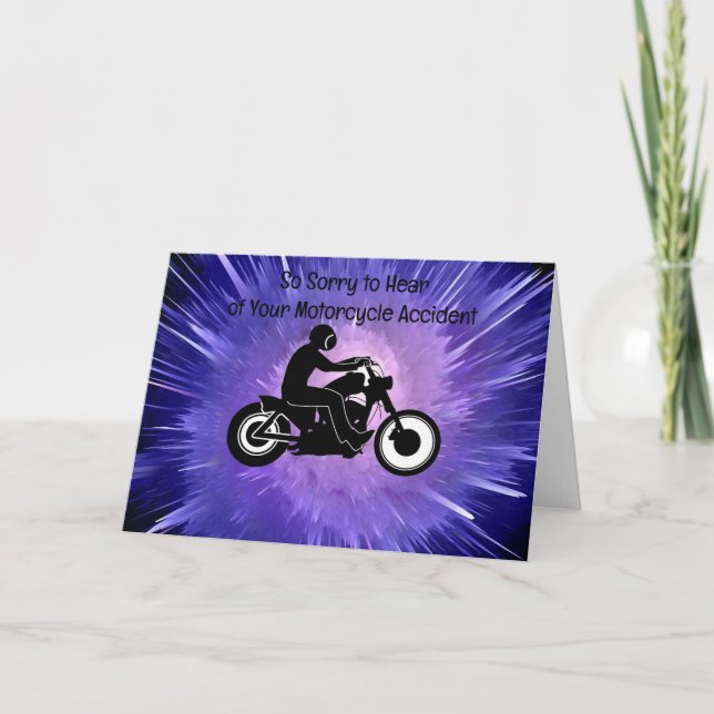 Motorcycle Accident Get Well Card  (Front)