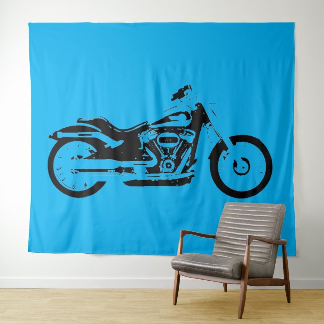 MOTORCYCLE ART  TAPESTRY (In Situ (Horizontal))