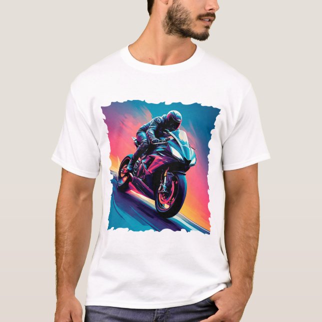 Motorcycle at high speed T-Shirt (Front)
