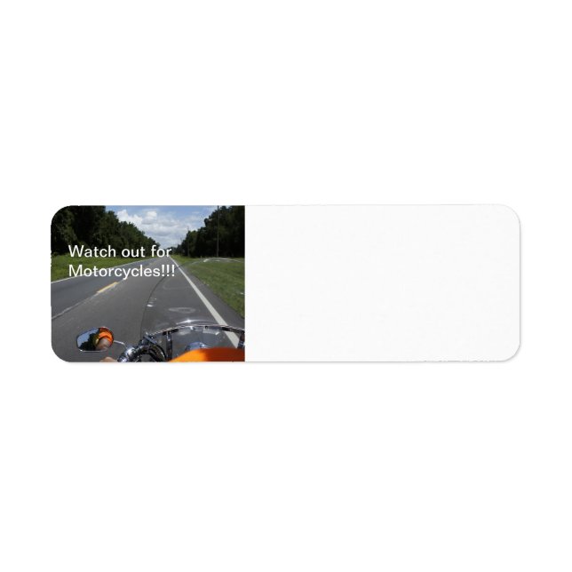 Motorcycle Awareness Return Address Label (Front)