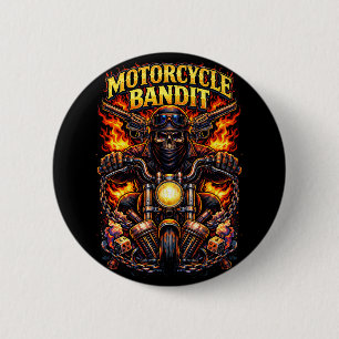 Motorcycle Bandit 6 Cm Round Badge