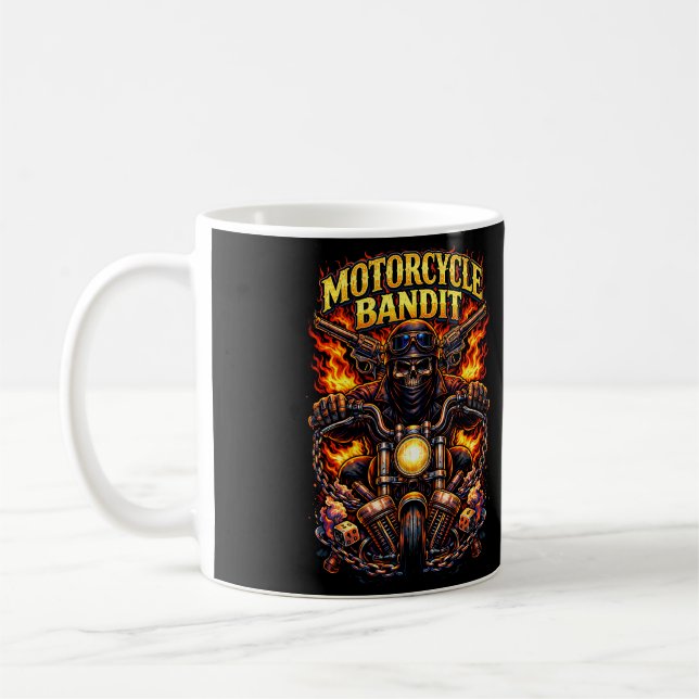 Motorcycle Bandit Coffee Mug (Left)