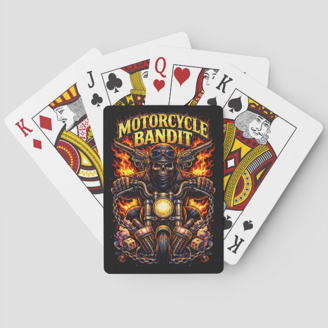 Motorcycle Bandit Playing Cards (Back)