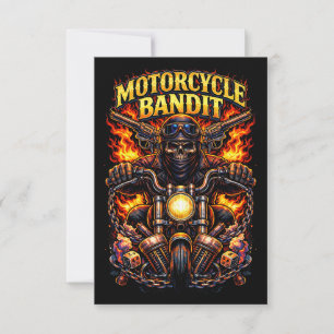 Motorcycle Bandit Thank You Card