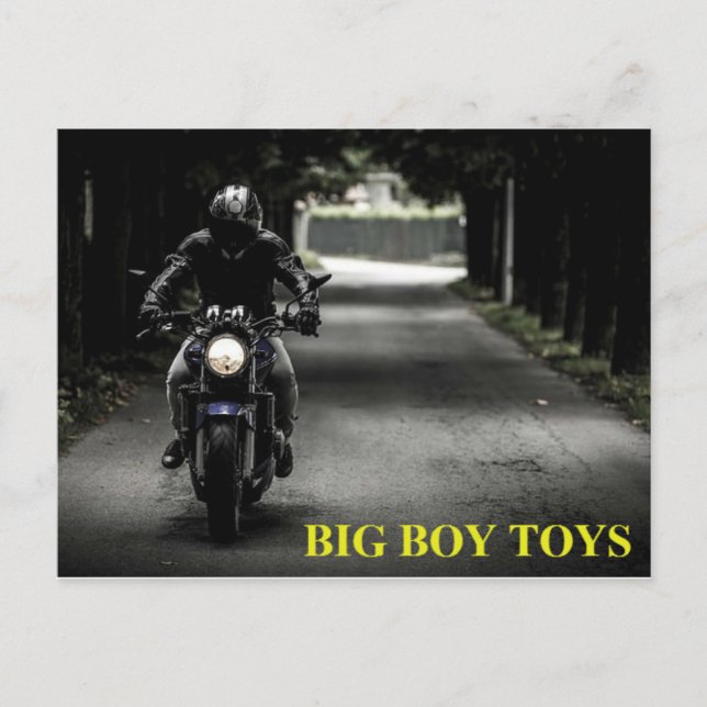 Motorcycle Big Boy Toys Postcard (Front)