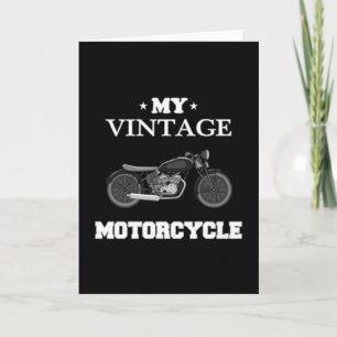 Motorcycle Biker Bike Funny Vintage Gift Idea Card