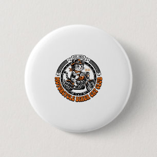 Motorcycle Biker Cat Pet Lover Shirt Art - Motorcy 6 Cm Round Badge