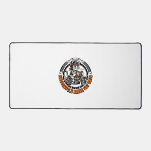 Motorcycle Biker Cat Pet Lover Shirt Art - Motorcy Desk Mat