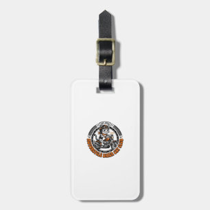 Motorcycle Biker Cat Pet Lover Shirt Art - Motorcy Luggage Tag