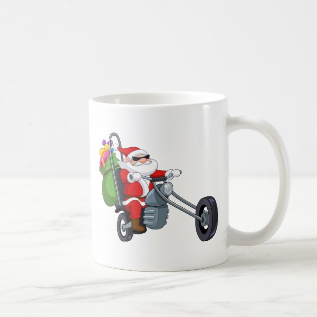 motorcycle biker santa claus coffee mug (Right)