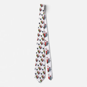 motorcycle biker santa claus tie