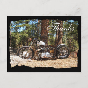 Motorcycle Biker Thanks Postcard