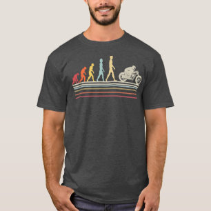 Motorcycle Biker Vintage Style Human Evolution T-Shirt