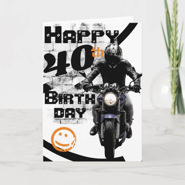 Motorcycle 'Birthday 40th Still Got It Card (Front)
