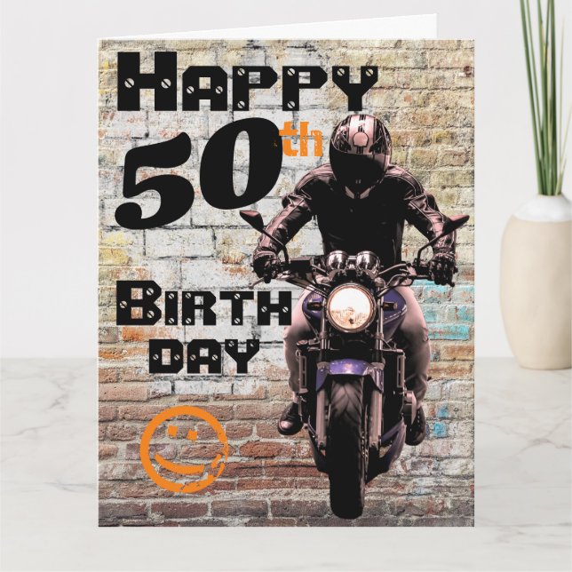 Motorcycle 'Birthday 50th Still Got It Card (Front)