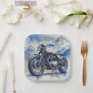 MOTORCYCLE Birthday or Shower Paper Plate