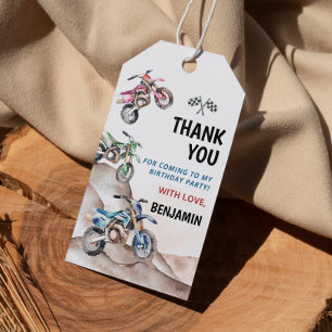 Motorcycle Birthday Thank You Tag