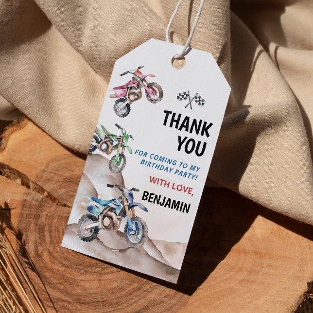 Motorcycle Birthday Thank You Tag (Creator Uploaded)