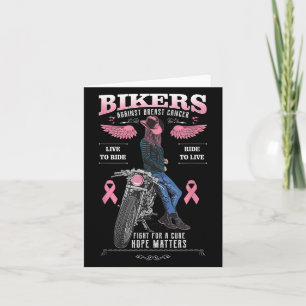 Motorcycle Breast Cancer Warriors And Survivors Su Card