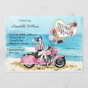 Motorcycle Bridal Shower Invitation