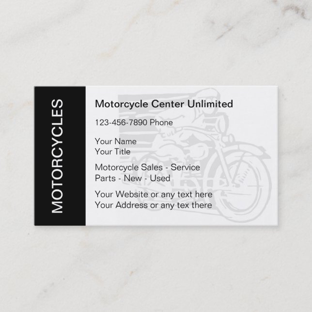 Motorcycle Business Cards (Front)