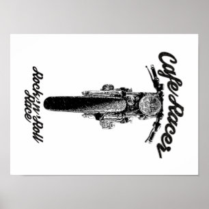 Motorcycle cafe racer poster