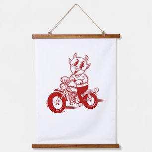  Motorcycle Cartoon Art Wall Hanging Tapestry